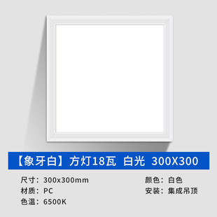 Kitchen Ceiling Light 30x60 Ceiling Aluminum Gusset Plate Light Integrated Ceiling Light Panel Light Kitchen and Bathroom Light 300x600