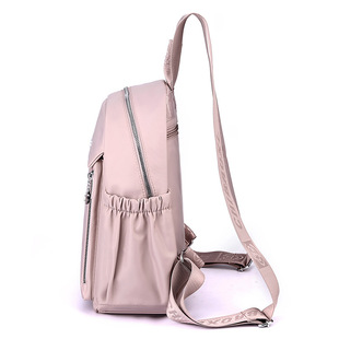 Multi-zipper multi-compartment women's backpack 2024 chibao new commuter travel bag lightweight waterproof nylon bag