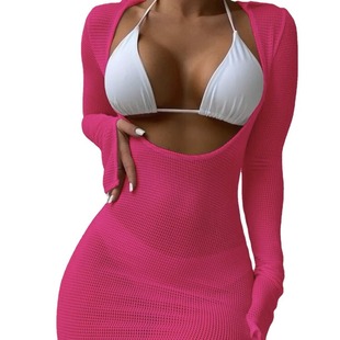 2024 New European and American Swimwear Three-piece Russian Sexy Gather Swimwear Slim Bikini Bikini Foreign Trade