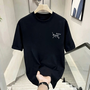 Exclusive for overseas wholesale ~ heavy solid color short sleeve T-shirt men's and women's summer trendy loose all-match couple's top
