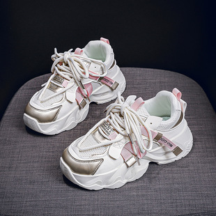 Torre Shoes Women's 2024 Autumn New Mesh Shoes Women's Ins Korean Style sneaker Casual Height-increasing Shoes