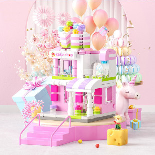 McDonald's Street View Building Маленькие гранулированные игрушки головоломки 3d стерео головоломки серии зданий для мальчиков и девочек подарки