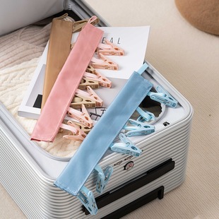 Factory in stock creative clothes clip bathroom hanger clothespin fabric hanger travel foldable drying