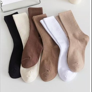 Mid-tube socks socks women's autumn and winter socks women's women's sweat-absorbent sports long tube deodorant outer wear pile socks antibacterial