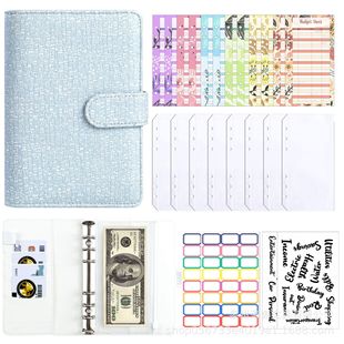 Cross-border a6 binder zipper bag deposit money book cash budget hand book small fresh loose-leaf book shell