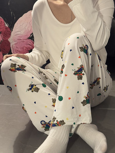 Parchal Dog Cartoon Pajama Pants Walking Pants Air Conditioner Pants Home Pants Women's Summer Loose Cute Cartoon Outer Wear