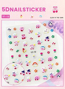 Sanrio Culomi 5D светящийся мини ногти наклейка для детей девочка Мелотти Пачаа собака детская наклейка для ногтей