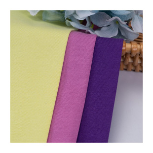 40 double yarn Fine Cotton plain jersey single cotton knitted fabric 200g casual wear base shirt T-shirt fabric