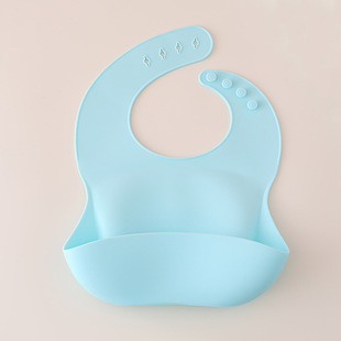 Cross-border Supply Baby Meal Dinner Baby Silicone Bib Baby Waterproof Adjustable Slip Bag