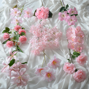 Pink Wedding Flower Candy Color Fake Flower Wedding Auditorium Arrangement Ceiling Home Decoration Flower Arrangement