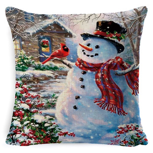 Christmas Linen Pillow Case Amazon Home Nap Waist Cushion Pillow Home Sofa Bedside Cushion Pillow Case