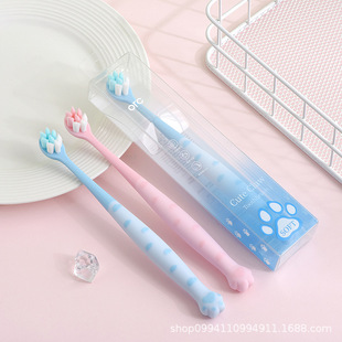 Orc new cat claw adult soft bristle toothbrush shaped hole hair brush head super chain in stock wholesale supply