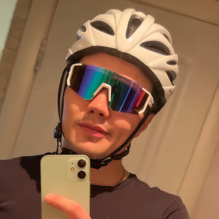 European and American one-piece large-frame cycling sunglasses men's fashion trend sunscreen sunglasses women