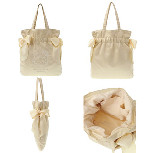 in stock Japan Maison Jiyika Wow chiikawa Bow Embroidered Shoulder Bag Large Capacity Tote Bag