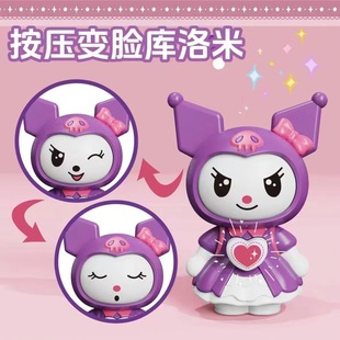 Трансграничный Doraemon нажимает на куклу для изменения лица