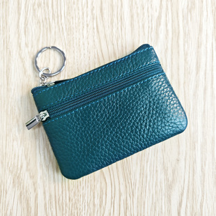 Top layer cowhide card bag key bag European and American explosion leather coin purse multi-function card bag coin wallet wholesale