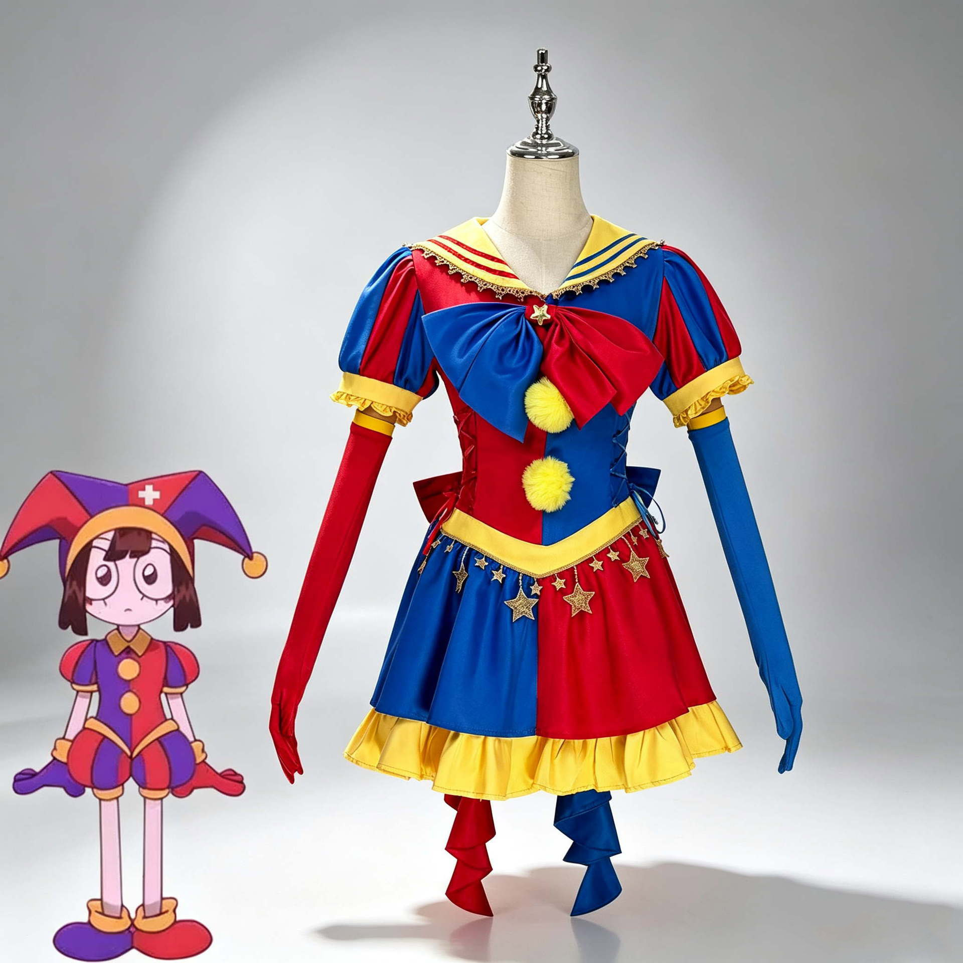 S-Magical Digital Circus cosplay costume Pamni Lolita Halloween clown cosplay costume manufacturer
