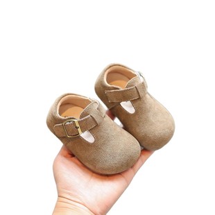 Girls' Bircan Shoes Autumn Children's Leather Shoes Soft Sole Baby's Toddler Shoes Women's Shoes Beans Shoes Children's Single Shoes