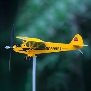 Airplane Weathervane металлический самолет флюгер наружная ветряная мельница сад украшения двора