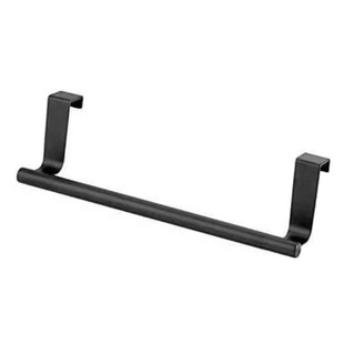 Hot sale stainless steel single pole double layer towel rack kitchen bathroom non-perforated towel hanging pole cabinet door back type hanging rack