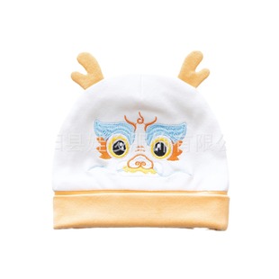 Newborn baby dragon hat baby hat red one month old 100 days old baby hat tire hat Spring and Autumn Chinese style embroidery