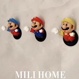 Mario Hook Toilet Bathroom Towel Punch-free Sticky Hook Cute Cartoon Multifunctional Hanging Clothes Hook