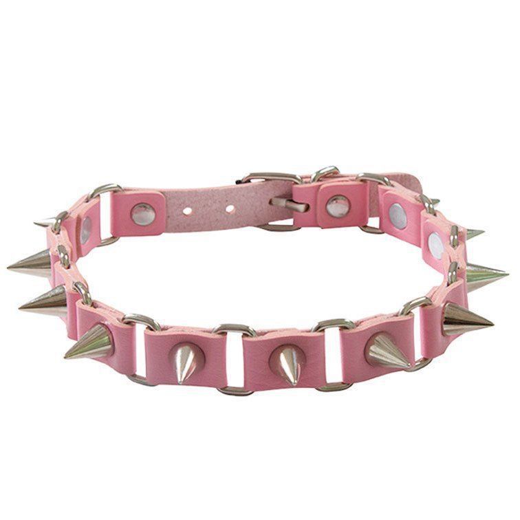 Hot Girl Subculture Collar Clavicle Chain Punk Gothic Style Necklace Japanese Style Shibuya Splicing Rivet Collar Choker