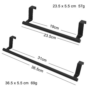 Stainless steel hanging single bar towel rack punch-free cabinet door back rag rack towel bar cabinet door hanging