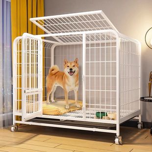 Dog Cage Medium Small Dog Large Indoor with Toilet Integrated Chai Dog Corgi Kennel Pet Cage Dog Fence