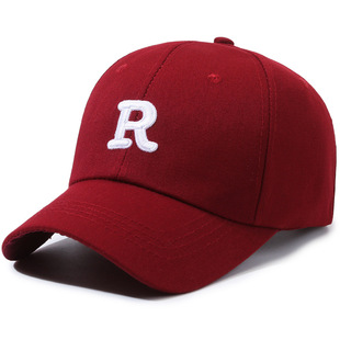 R standard baseball cap Women's Big head circumference slimming face small versatile sports hat men's Korean style peaked cap ins spring and autumn