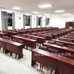 Customized 1.2m Speaker's Desk Conference Room Table and Chair Combination Double Conference Table Training Table Painted Solid Wood Leather Strip Table