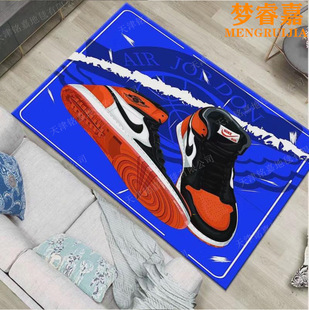 Sports Style Door Mat Bedroom Bedside Cloakroom Carpet Sneakers AJ Hip Hop Fashion Brand Entry Door Mat