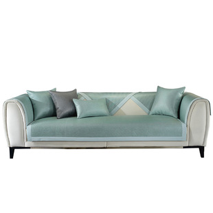 Ice rattan straw mat sofa cushion summer summer summer summer summer summer mat cushion washed Ice Silk non-slip sofa cover seat cushion ice cushion