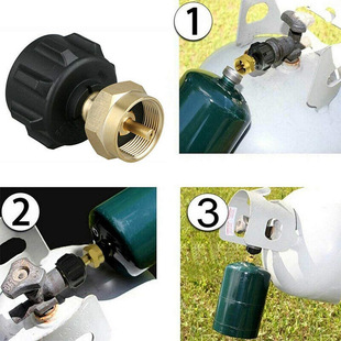 Cross-border outdoor camping propane bottle inflatable joint brass gas tank QCC1 adapter POL inflatable joint wholesale