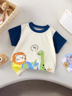 Children's short-sleeved T-shirt summer new boys and girls cartoon printed half-sleeved children's jacket children's clothing wholesale