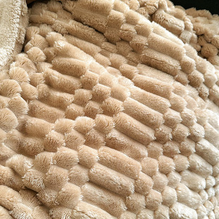 [Strength Factory] Double-Layer Ruyi Golden Turtle Velvet Same Color Lamb Velvet Blanket Sofa Blanket Casual Air Conditioning Cover Blanket