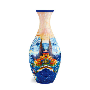 3D puzzle vase DIY living room ornaments flower arrangement home decoration children's birthday Christmas gift toys cross border