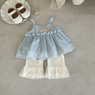 Girl's Pants Summer Thin 2025 New Baby Ice Silk Pants Girl's Western Style Cool Bud Edge Casual Pants Category A