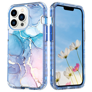 Устойчивый к падению чехол для телефона «Три в одном» для iPhone 14 с гальваническим покрытием из ТПУ, противоударный защитный чехол для iPhone 14Pro Max