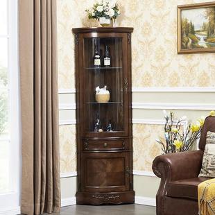 American Solid Wood Triangle Cabinet Living Room Ash Wall Corner Cabinet Storage Multifunctional Corner Vertical Cabinet Restaurant Corner Manufacturers