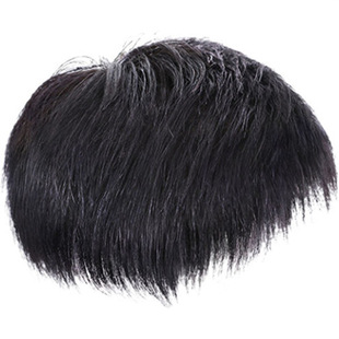 Men's Wig Short Hair Real Hair Refreshing Breathable Hair-inch Handsome Straight Hair Style Natural Traceless Men's Overhead Reissue Block