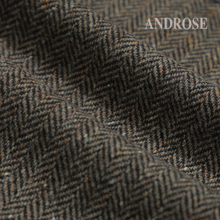 Color dot herringbone new product spot fabric coarse mixed color all wool fabric autumn and winter coat fabric suit fabric