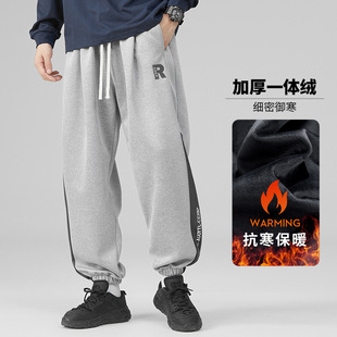 XL-6XL зимние новые бархатные толстые брюки мужские приливные бренды большой размер повседневные спортивные штаны мужские