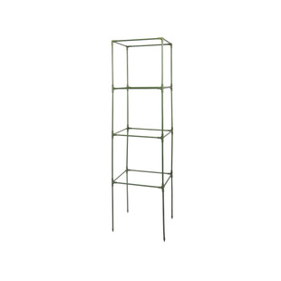 Cross-border Zhixiao Square Tomato Rack Climbing Rack Plant Plastic-coated Steel Pipe Bracket Household Flower Rack Bean Rod Cross-border