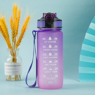 BPA Free градиент цвета матовая чашка для воды Amazon Прямой напиток чашка соломинки подпрыгивает чашка на открытом воздухе портативная студенческая чашка