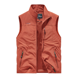 Zipper Pocket Quick-drying Vest Spring and Autumn Outdoor Leisure Fishing Vest Sports Running Mountaineering Men's and Women's Horse