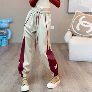 American Fashion High-end Sports Suit Women's 2023 New Style Street-fried Fashionable Casual Slim-fit Two-piece Set Trendy