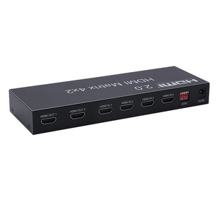 BOWU заводская цена Матрица HDMI 4X2HDMI4 в 2 выхода переключатель аудиовыхода распределитель 4x2 Matrix 2,0