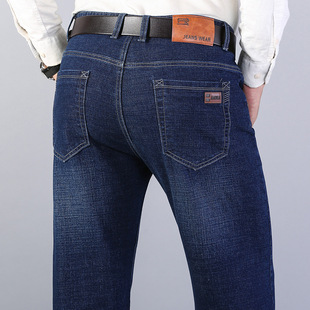 Wholesale Guangzhou Xintang high quality Jeans Men's Comfortable Elastic Straight Business Popular Casual Men's Jeans