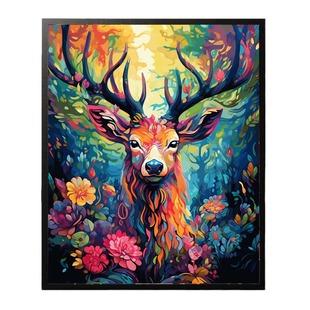 Digital Oil Painting diy foreign trade color filling hand painting flowers and animal decorative painting wholesale cross-border one-piece delivery